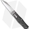 Microtech OSS Cobra Bowie Knife Auto Carbon Fiber (3.75" Satin Plain) 137-4 -Microtech Shop microtech cobra satin 137 4