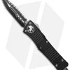 Microtech Combat Troodon OTF Dagger Automatic Knife (3.8" Black Full Serr) 142-3