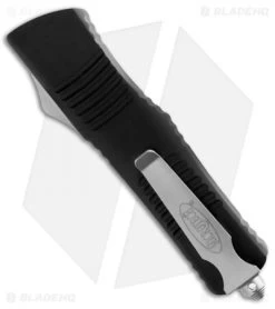 Microtech Combat Troodon Tanto OTF Automatic Knife (3.8" Black) 144-1 -Microtech Shop microtech combat troodon black serrated 144 1 side 2