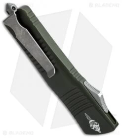 Marfione Custom Hellhound Combat Troodon OTF Knife OD Aluminum (Apocalyptic) -Microtech Shop microtech combat troodon hellhound od apocaly side cm