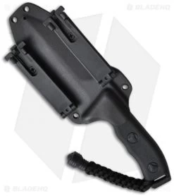 Microtech Crosshair D/E Elmax Fixed Blade Knife (5" Black) 101-1BL 7 Microtech Crosshair D/E Elmax Fixed Blade Knife (5" Black) 101-1BL -Microtech Shop microtech crosshair black 101 1bl sheath back 1