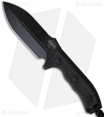 Microtech Crosshair D/E Elmax Fixed Blade Knife (5" Black) 101-1BL 3 Microtech Crosshair D/E Elmax Fixed Blade Knife (5" Black) 101-1BL