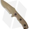 Microtech Currahee Drop Point Knife Fixed Blade (4.5" Tan Serr) 102-2TA -Microtech Shop microtech currahee tan ser 102 2ta