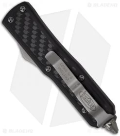 Microtech Daytona D/A OTF D/E Knife Carbon Fiber (3.25" Stonewash Serr) 126-11 -Microtech Shop microtech daytona stonewash 124 10 back 1