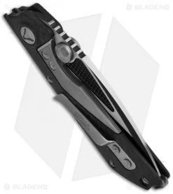 Marfione Strider Custom DOC D/A Automatic Knife CF (Two-Tone Black Ceramic) -Microtech Shop microtech doc double action hand ground two tone black carbon fiber side