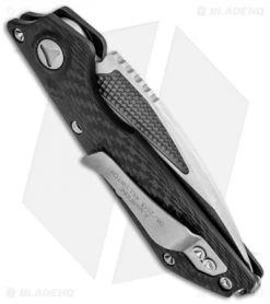 Marfione Custom DOC Killswitch Automatic Knife Carbon Fiber (3.75" Tri Tone) -Microtech Shop microtech doc killswitch hand ground tri tone stonewash carbon fiber side