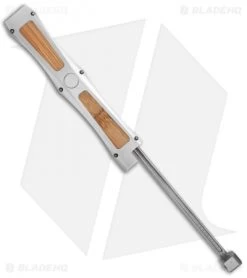 Marfione Custom Dragonslayer IV OTF Knife Stainless/Bamboo (Cowry-X Damascus) -Microtech Shop microtech dragonslayer iv damascus hara bamboo arm cm