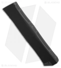 Microtech Exodus OTF Automatic Tanto Knife (3.6" Black) 04/2001 -Microtech Shop microtech exodus black plain 300415 side jm