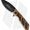Microtech DOC Flipper Knife Tan Aluminum (3.75" Black Plain) 153-1TA -Microtech Shop microtech flipper doc tan black standard 153 1ta