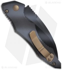 Microtech Tan Camo Kestrel Automatic Knife (3.95" Plain) 131-1TC -Microtech Shop microtech kestrel urban camo 131 1uc back