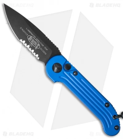 Microtech LUDT Automatic Knife Blue (3.4" Black Serr) 135-2BL 3 Microtech LUDT Automatic Knife Blue (3.4" Black Serr) 135-2BL