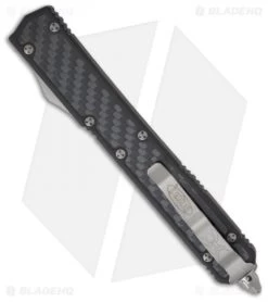 Microtech Makora II D/A OTF Double Edge Auto (4.45" Black Full Serr) 106-3 -Microtech Shop microtech makora ii satin 106 4 back