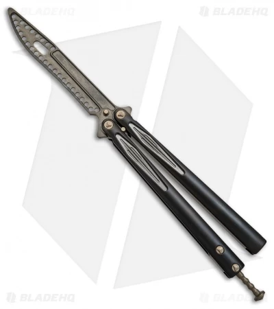 Microtech Marfione Custom Tachyon III Balisong Trainer Black Ti (4.5" Black) 3 Microtech Marfione Custom Tachyon III Balisong Trainer Black Ti (4.5" Black)