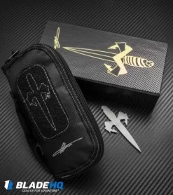 Marfione Custom Knives Sigil Flipper Knife DLC Titanium (3.5" Hand Satin) -Microtech Shop microtech marfione sigil damascus elmax damascus sheath cm