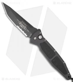 Microtech Mini Socom Tanto Automatic Knife (3.25" Black Serr) 03/1999