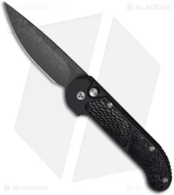 Microtech Marfione Custom Mini UMS Automatic Knife W/ Black Ostrich (Damascus)