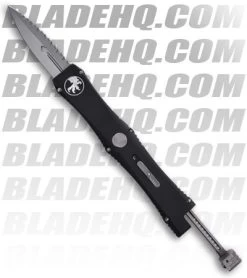 Microtech Nemesis IV Tactical OTF Automatic Knife (Two-Tone PLN) 152-1T -Microtech Shop microtech nememis half open 3