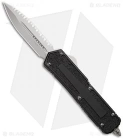 Microtech Scarab D/E OTF Automatic Knife (3.5" Bead Blast Full Serr) 175-9
