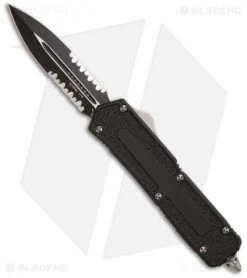 Microtech Scarab D/E OTF Automatic Knife (3.5" Black Serr) 175-2