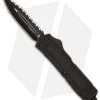 Microtech Tactical Scarab D/E OTF Automatic Knife (3.5" Black Full Serr) 175-3T