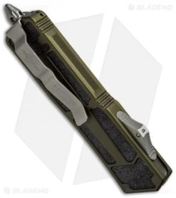 Marfione Custom Scarab Dagger OTF Automatic Knife OD Green (3.5" Mirror Polish) -Microtech Shop microtech scarab double edge mirror cm side