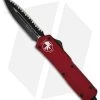 Microtech Scarab Executive Red OTF D/E Dagger Knife (Two-Tone FULL SER) 109-3RD