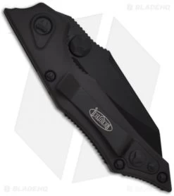 Microtech Tactical Select Fire Dual Action Automatic Knife (3.5" Plain) 128-1T -Microtech Shop microtech select fire da black tactical serr 128 2t back 1