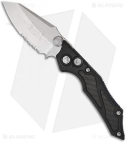 Microtech Select Fire Dual Action Automatic Knife (3.5" Stonewash Serr) 128-11