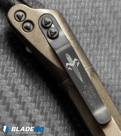 Marfione Custom Microtech Siphon II Bronzed Aluminum Pen + LSCF Lever 4 Marfione Custom Microtech Siphon II Bronzed Aluminum Pen + LSCF Lever - Image 2