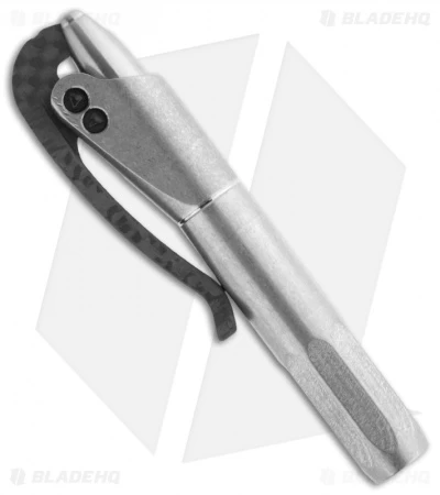 Microtech Marfione Custom Distressed Titanium Siphon Pen W/ Carbon Fiber 4 Microtech Marfione Custom Distressed Titanium Siphon Pen W/ Carbon Fiber - Image 2