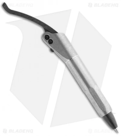 Microtech Marfione Custom Distressed Titanium Siphon Pen W/ Carbon Fiber 3 Microtech Marfione Custom Distressed Titanium Siphon Pen W/ Carbon Fiber