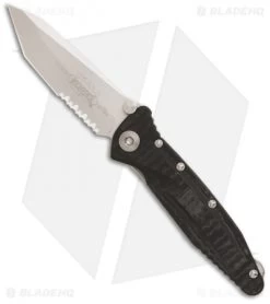 Microtech Socom Delta Tanto Folding Knife G-10 (4" Bead Blast Serr) 163-8