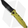 Microtech Socom Delta Zombie Green Tanto Folding Knife (4" Black Serr) 163-2Z -Microtech Shop microtech socom delta zombie tanto serr black 163 2z