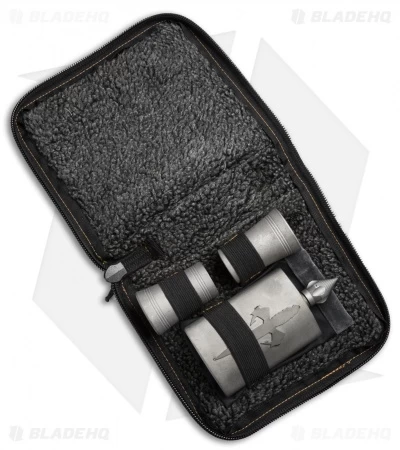 Microtech Titanium Flask Set + 2 Shot Glasses 5 Microtech Titanium Flask Set + 2 Shot Glasses - Image 3