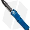 Microtech Blue Troodon D/E OTF Automatic Knife (3" Black Serr) 138-2BL