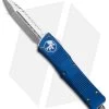 Microtech Troodon D/E OTF Automatic Knife Blue (3" Satin Full Serr) 138-6BL