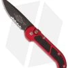 Vintage Microtech UMS Firefighter Automatic Knife (3.4" Black Serrated) 05/2003 -Microtech Shop microtech ums firefighter red black serr
