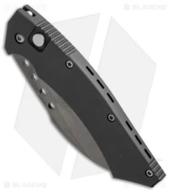Microtech Hawk Automatic Knife (4" Black Serr) 06/2002 -Microtech Shop microtech used hawk black serr 06 2002 bottom cm