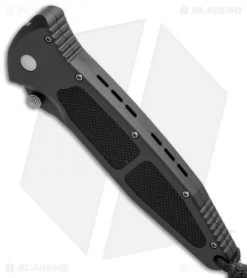 Microtech Mini Socom Tanto Manual Knife (3.25" Black Serr) 1/2000 -Microtech Shop microtech used mini socom black 01 2000 bottom cm