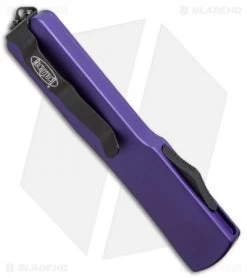 Microtech UTX-70 Tanto OTF Automatic Knife Purple (2.4" Black Serr) 149-2PU -Microtech Shop microtech utx 70 147 2 pu bhq 36252 cm side