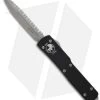 Microtech UTX-70 OTF Knife D/E Dagger Blade (2.45" Bead Blast Full Serr) 147-9 -Microtech Shop microtech utx 70 de bead blast full ser 147 9