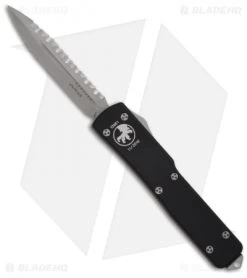 Microtech UTX-70 OTF Knife D/E Dagger Blade (2.45" Bead Blast Full Serr) 147-9