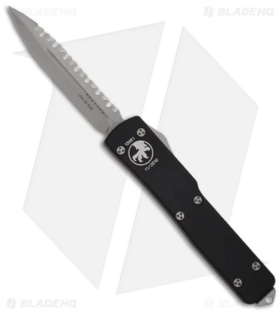 Microtech UTX-70 OTF Knife D/E Dagger Blade (2.45" Bead Blast Full Serr) 147-9 3 Microtech UTX-70 OTF Knife D/E Dagger Blade (2.45" Bead Blast Full Serr) 147-9
