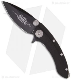 Microtech Whaleshark Flipper Knife G-10 (3.63" Black Plain) 167-1C Chisel