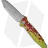 Microtech Socom Delta Zombie Green Tanto Knife (4" Bead Blast Full Serr) 163-9Z -Microtech Shop microtech zombie delta te bead blast full serr a163 9z